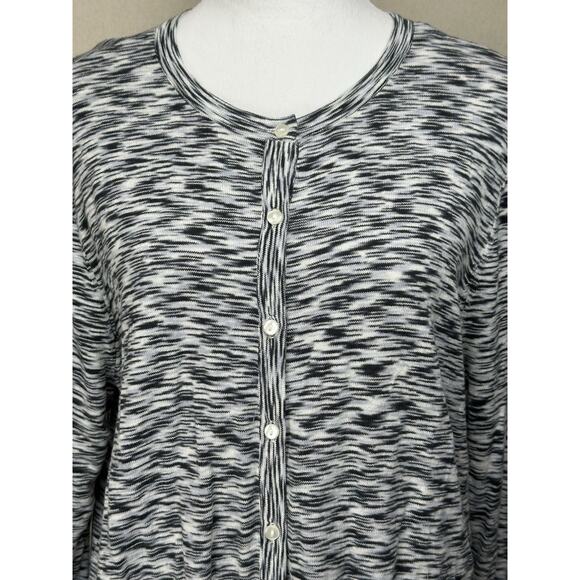 LOFT Outlet Cardigan Black White Women’s XL New w/Tags Button Up Lightweight - Picture 2 of 15